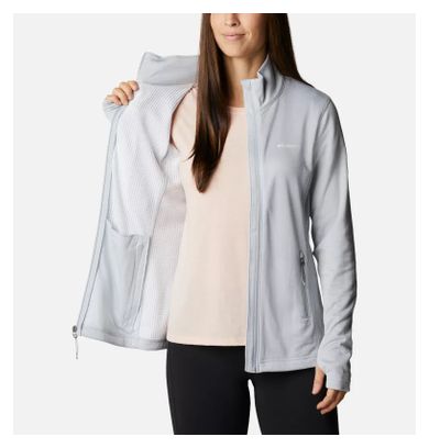 Columbia Park View Grid Forro polar cremallera completa gris mujer