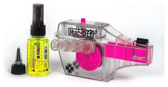 MUC-OFF X3 DIRTY CHAIN MACHINE limpiador de cadenas + DRIVETRAIN CLEANER 75ml desengrasante