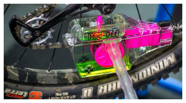 MUC-OFF X3 DIRTY CHAIN MACHINE limpiador de cadenas + DRIVETRAIN CLEANER 75ml desengrasante