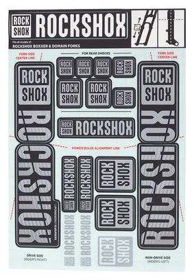 Rockshox Stickers Kit for 35 mm Fork White