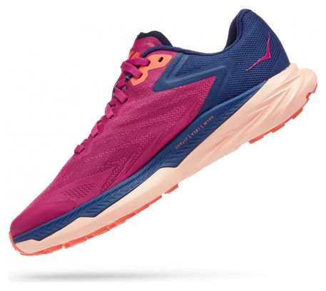 Women's Hoka Zinal Pink Blue Trail Running Shoes