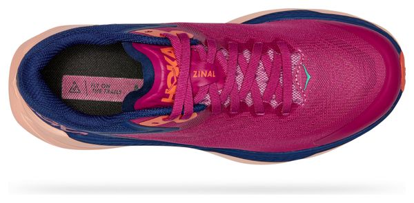 Hoka Zinal Trail Running Schuhe Rosa Blau Damen