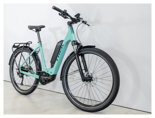 Trek Allant+ 5 Lowstep Shimano Altus 9V 545 Wh 650b Verde salvia Bicicleta eléctrica urbana