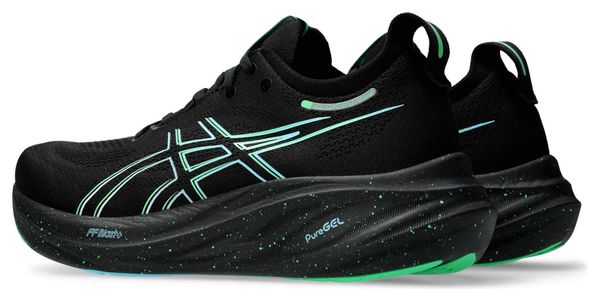 Chaussures Running Asics Gel-Nimbus 26 Noir/Vert/Bleu Homme