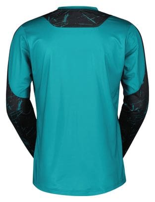 Heren Scott Trail Storm Trui met lange mouwen Turquoise/Zwart