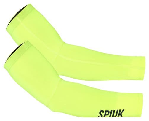 Spiuk XP Lycra Summer Arm Warmers Neon Yellow