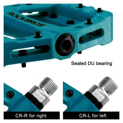 Pedals bike mountain nylon lightweight blue