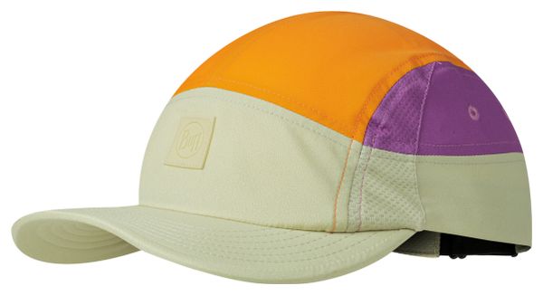 Buff 5 Panel Go Cap Wit/Oranje/Violet