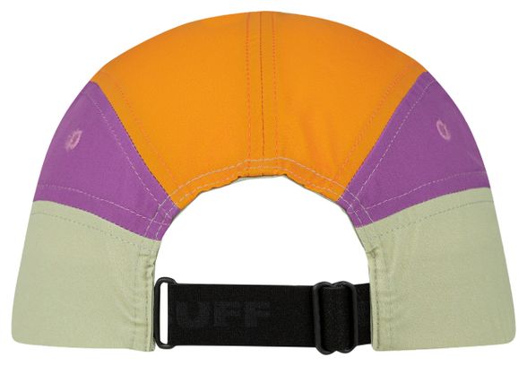 Buff 5 Panel Go Cap Wit/Oranje/Violet