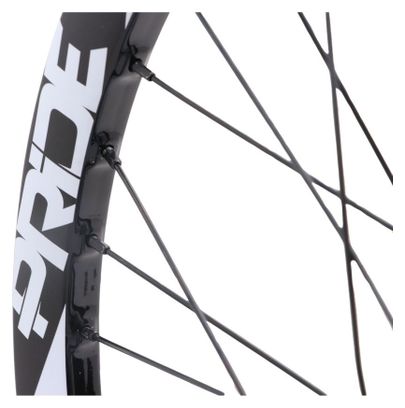 Paire de Roues Carbone Pro Pride Wave White Control V2 20/15mm Noir