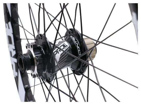 Paire de Roues Carbone Pro Pride Wave White Control V2 20/15mm Noir