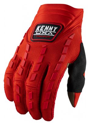 Kenny Titanium Red Long Gloves