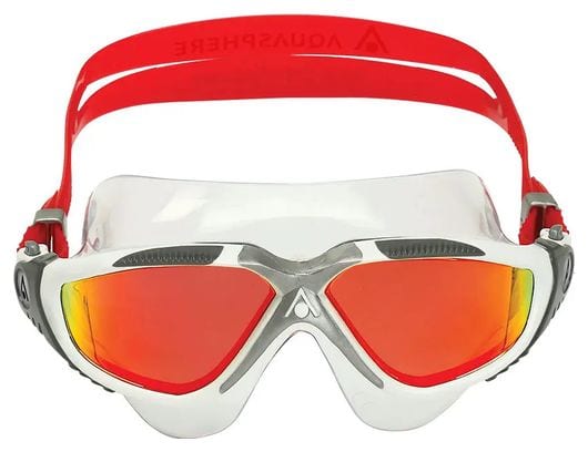 Aquasphere Vista White Swim Goggles - Red Lens