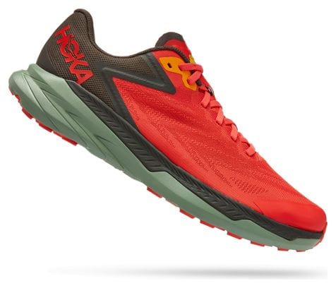 Hoka Zinal Trail Running Shoes Red Khaki