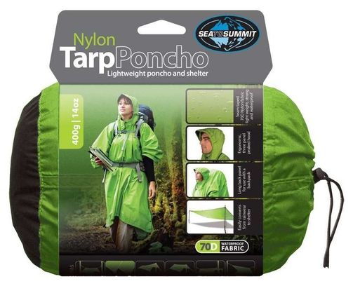 Poncho Tarp Sea to Summit Nylon vert