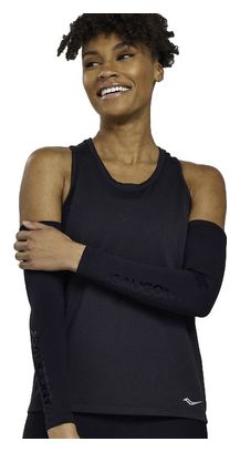 Camiseta de Tirantes Saucony Stopwatch Run Negra para Mujer