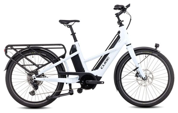 Cube Longtail Sport Hybrid 1350 Bicicletta elettrica Longtail Cargo Shimano Deore 10S 1350 Wh 26'' Flash White 2024