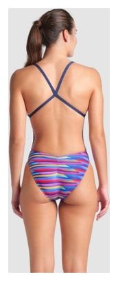 Costume da bagno Arena Racing Stripe Donna Blu/Multicolore