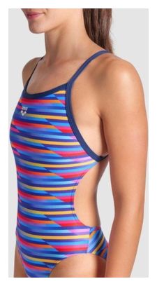 Costume da bagno Arena Racing Stripe Donna Blu/Multicolore