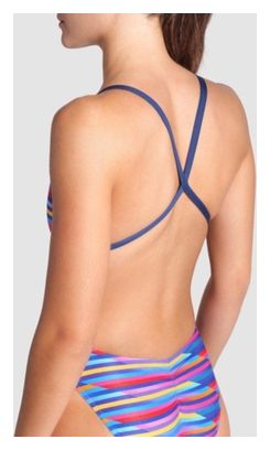Costume da bagno Arena Racing Stripe Donna Blu/Multicolore