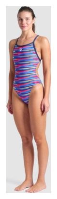 Costume da bagno Arena Racing Stripe Donna Blu/Multicolore