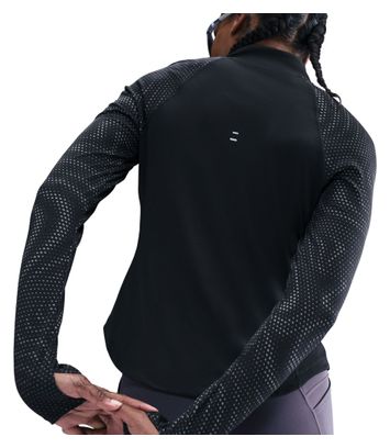 Top 1/4 di zip Nike Tempo Flash nero da donna