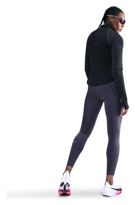 Top 1/4 di zip Nike Tempo Flash nero da donna
