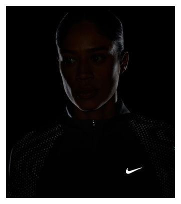 Top 1/4 di zip Nike Tempo Flash nero da donna