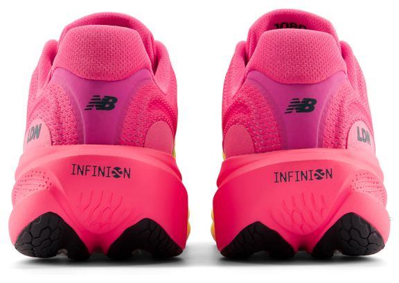 New Balance 1080 v15 TCS London Marathon hardloopschoenen voor heren, geel/roze