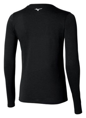 Dames Mizuno Core Impulse Lange Mouw Jersey Zwart