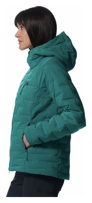 Damen Daunenjacke Mountain Hardwear Stretchdown Hoody Grün