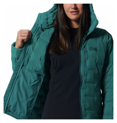 Damen Daunenjacke Mountain Hardwear Stretchdown Hoody Grün