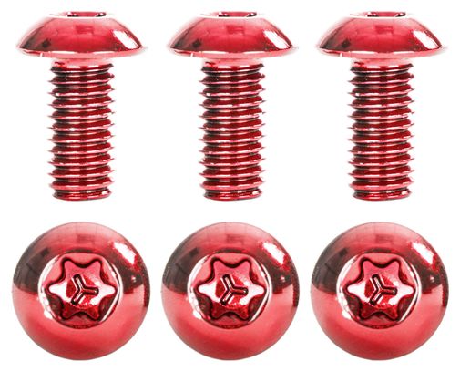 Kit di 6 Viti per disco NEATT Inox M5x10 mm Rosso