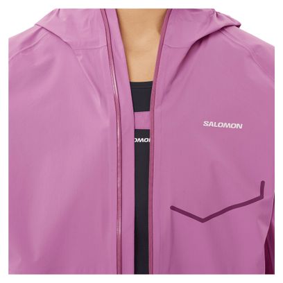 Chaqueta impermeable Salomon Bonatti Waterproof Rosa Mujer