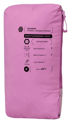 Chaqueta impermeable Salomon Bonatti Waterproof Rosa Mujer