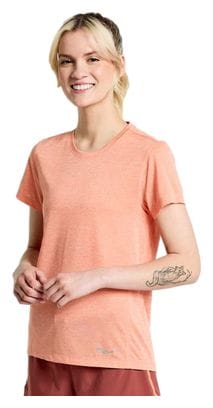 Maillot manches courtes Femme Saucony Stopwatch Run Corail