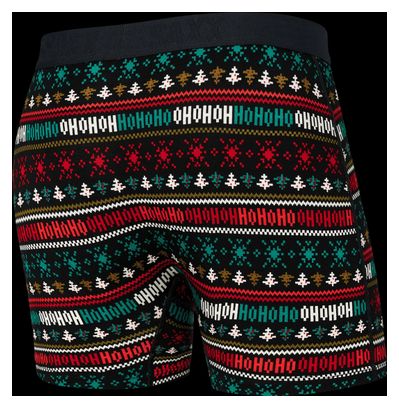 Boxer Saxx Ultra Soft Brief Fly Holiday Sweater Schwarz S