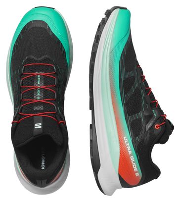 Salomon Ultra Glide 2 Trail Hardloopschoenen Zwart/Groen/Rood