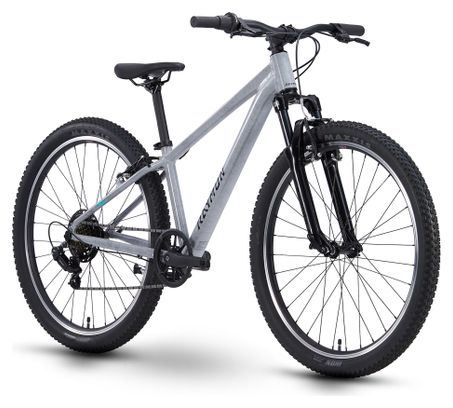 Raymon Nayta 26" Kids' Mountain Bike with Shimano 7-Speed Drivetrain, Gray, 2027