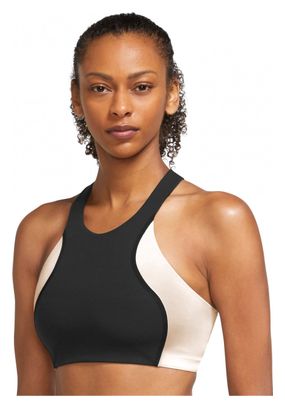 Reggiseno sportivo Nike Yoga Dri-Fit Swoosh da donna nero bianco