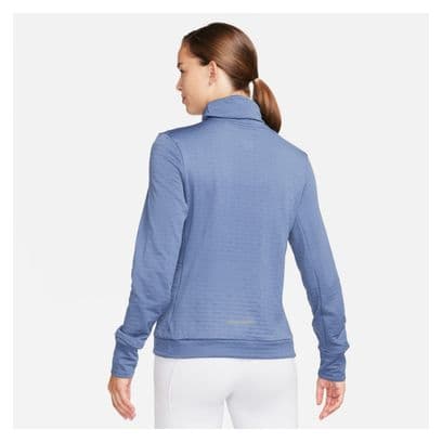 Nike Women's Therma-Fit Swift Element Blue 1/2 Zip Thermal Top