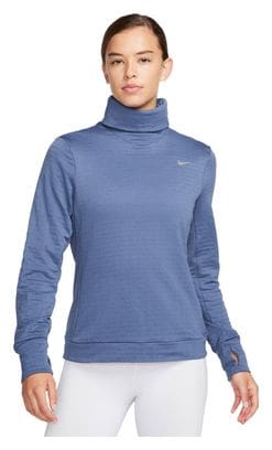 Nike Women's Therma-Fit Swift Element Blue 1/2 Zip Thermal Top