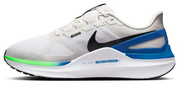Nike Air Zoom Structure 25 Running Shoes White Green Blue