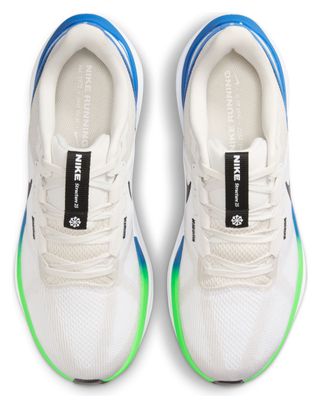 Chaussures de Running Nike Air Zoom Structure 25 Blanc Vert Bleu