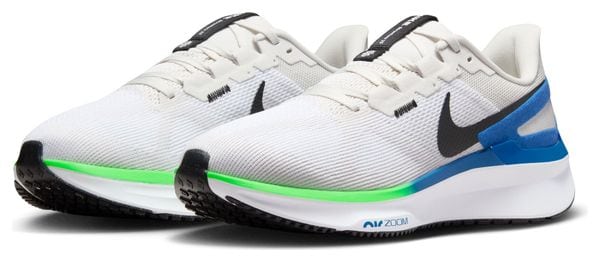 Chaussures de Running Nike Air Zoom Structure 25 Blanc Vert Bleu