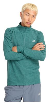 Haut 1/2 Zip New Balance Space Dye Vert Homme