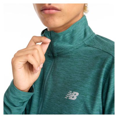 New Balance Space Dye Green Heren 1/2 Zip Top