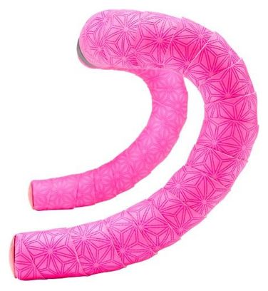 Supacaz Super Sticky Kush Truneon Hanger Tape Neon Pink with neon pink caps