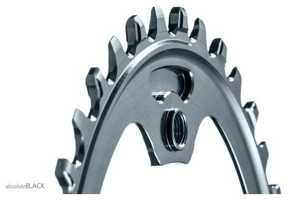 Plateau Narrow Wide AbsoluteBlack CX 1X Oval 110/4 BCD N/W Traction Chainring 12 V Gris