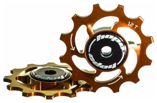 HOPE Pair of jockey wheels 12T/Sram 11 Speeds Orange